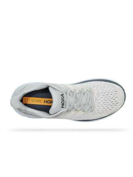 NEW HOKA men's clifton 8 wide running shoes in lunar rock/nimbus cloud - Picture 3 of 4